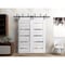 Sartodoors Sliding Closet Barn Bypass Doors 36 x 84in, Nordic White W/ Frosted Glass, Sturdy 6.6ft Rails QUADRO4445BBB-NOR-3684 - alternate 9